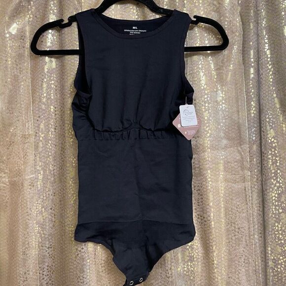 No brand Black One Piece Shaping Slimming Tummy Control Shapewear M/L NWT - Picture 1 of 7